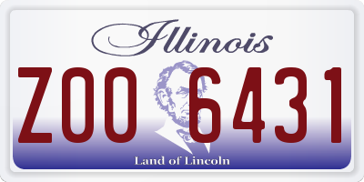 IL license plate Z006431