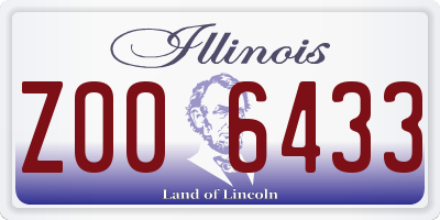 IL license plate Z006433