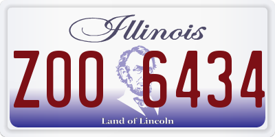 IL license plate Z006434
