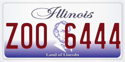 IL license plate Z006444