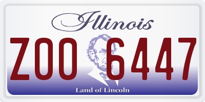 IL license plate Z006447