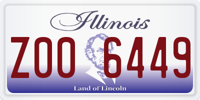 IL license plate Z006449