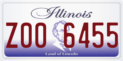 IL license plate Z006455
