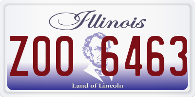 IL license plate Z006463