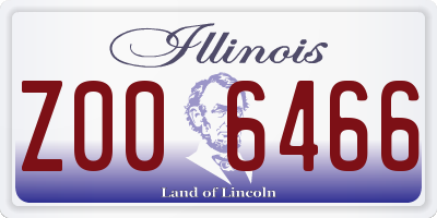 IL license plate Z006466