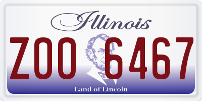 IL license plate Z006467