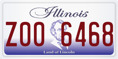 IL license plate Z006468