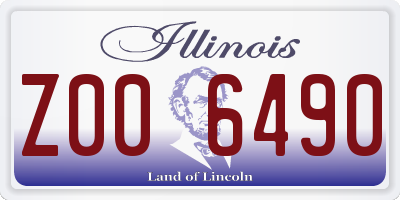 IL license plate Z006490
