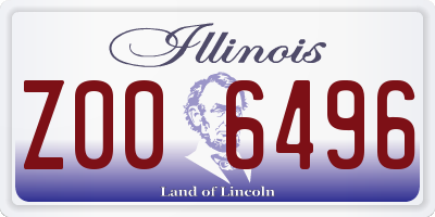 IL license plate Z006496