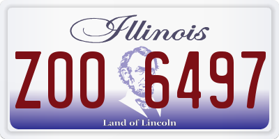 IL license plate Z006497