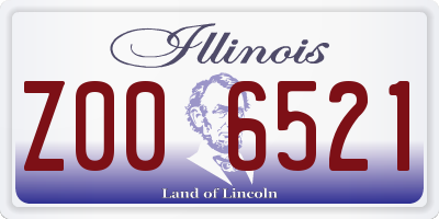 IL license plate Z006521