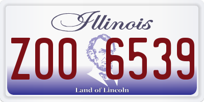 IL license plate Z006539