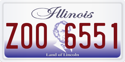 IL license plate Z006551