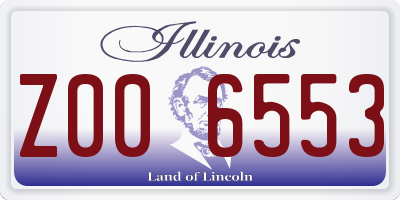 IL license plate Z006553