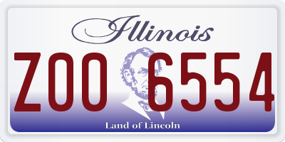 IL license plate Z006554