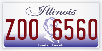 IL license plate Z006560