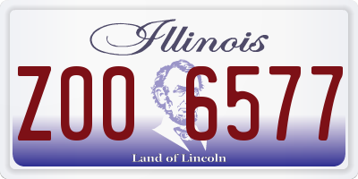 IL license plate Z006577