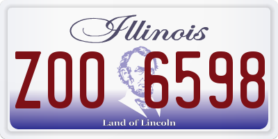 IL license plate Z006598