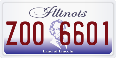 IL license plate Z006601