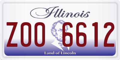 IL license plate Z006612