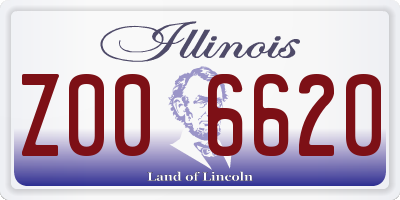 IL license plate Z006620