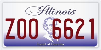 IL license plate Z006621
