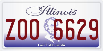 IL license plate Z006629
