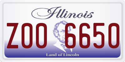 IL license plate Z006650