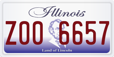 IL license plate Z006657