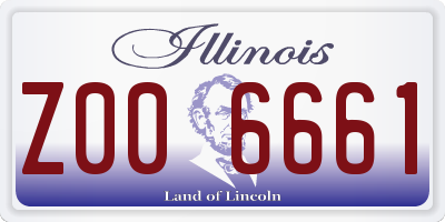 IL license plate Z006661