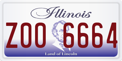 IL license plate Z006664