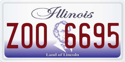 IL license plate Z006695