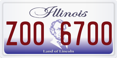 IL license plate Z006700