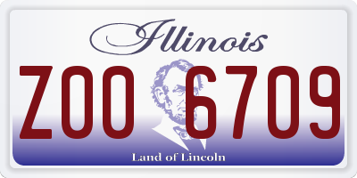 IL license plate Z006709