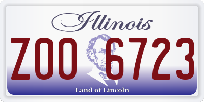 IL license plate Z006723