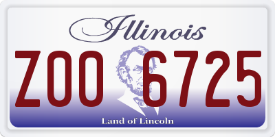 IL license plate Z006725