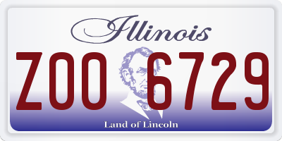IL license plate Z006729