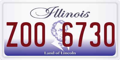 IL license plate Z006730