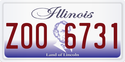 IL license plate Z006731