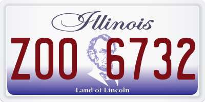 IL license plate Z006732