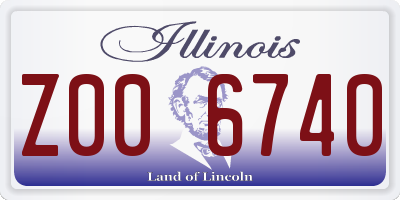IL license plate Z006740