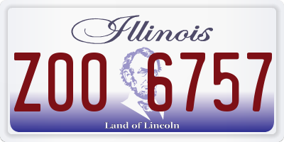 IL license plate Z006757