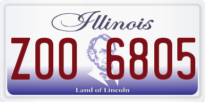 IL license plate Z006805