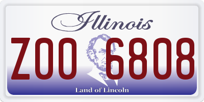 IL license plate Z006808