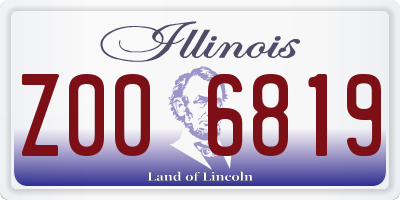 IL license plate Z006819