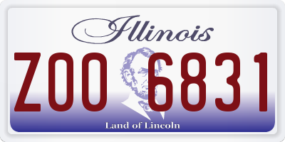 IL license plate Z006831