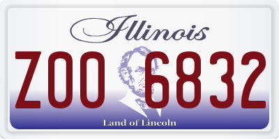 IL license plate Z006832