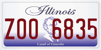 IL license plate Z006835