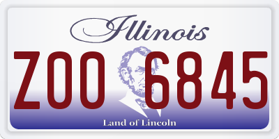 IL license plate Z006845