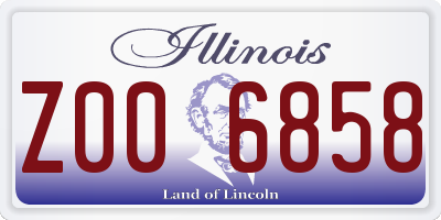 IL license plate Z006858